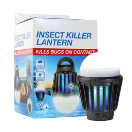 Bärbar bug Zapper ledde Lantern Electric Insect Killer Plastic Black 1 Pack E Compass