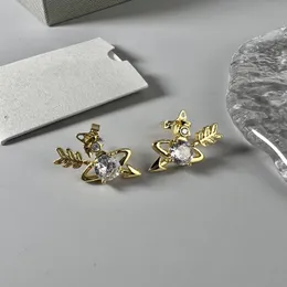 Projektant mody marki kolczyki stadninowe luksusowy planetę biżuteria saturn earing metalowy kolczyk cjeeweler kobieta Orecchini 77rt
