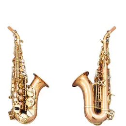 SC-992 Saxofone Soprano Curvo Fósforo Cobre B Flat Sax com Todos os Acessórios Transporte Rápido