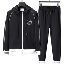 tuta da uomo di design a maniche lunghe con cerniera tuta classica lettere di moda tuta sportiva da baseball vestiti slim tuta da pilota con cappuccio coppia abiti giacche pantaloni della tuta