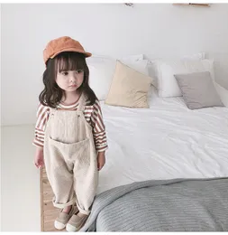 Overalls All-match Corduroy Baby Bib Suspender Spring Pants Cute Overalls Casual Kids Style Trousers Girls Loose Korean 230414