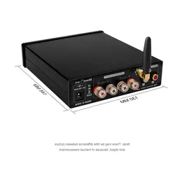 Freeshipping HiFi TPA3116 Bluetooth 50 APTX ES9018K2M DAC Stereo Class D 100W*2 Power Amplifier With Headphone Amp For Sound Theater Tfqeo