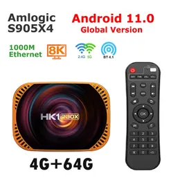 HK1 RBOX X4 Amlogic S905X4 Smart TV Box Android 11 4GB 64GB 2.4G 5G Dual Wifi BT AV1 HDR 8K Media Player 1000M