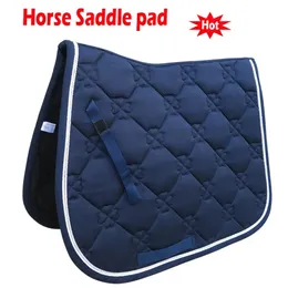 Tack Saddle Pad All Purpose Horse Riding Sweat Absorbent Cover Bareback Supportive Mat Equestrian Jumping Event Navy blue 231114