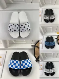 Sandalias para mujeres para hombres de Top Designer zapatillas Deluxe L Bolsa a prueba de polvo de naranja Moda de verano anchura de la cubierta deslizante plana gruesas