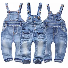 Overalls 6M-4T Baby Bib Overalls Spring Summer Boys Girls Suspender Trousers Infant Pants Denim Jumpsuit Jeans Rompers Toddler Clothing 230414