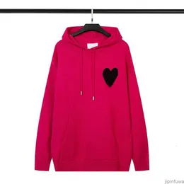 Hoody Amis Amiparis Pull Am I Paris Hoodies Knitted Women Mężczyźni Pullover Bluzy Big Red Black Coeur Heart Love Winter Jumper USA UE Streetwear Amisweater MNX4