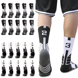 Sportsocken Kreativitätsfreie Kollokation 09 Nummer Professioneller Sport Basketball Fitness Laufen Schnelltrocknende Baumwolle für Männer Frauen 230413