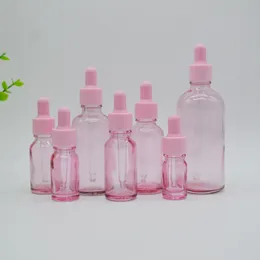 Amose de gotas de vidro anel de vidro essência da garrafa de óleo Garrafa cosmética Garrafas vazias viagens finas portátil 5ml 10ml 20ml 30ml 50ml 100ml de caixa de embalagem