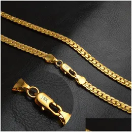 Zincirler 5mm altın zincir kolye moda lüks erkekler için 18k kaplama kadınlar mücevher kolyeler hediyeler erkekler kadın toptanlar erişim dhgarden dhirx
