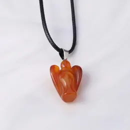 Hänge halsband naturliga stenhalsband söt ängelform Amethysts röda agater opal hög kvalitet för kvinnor trendiga smycken gåvor