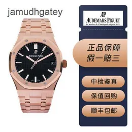 Ap Swiss Luxury Watch Royal Oak Series Modelo 15500 Mecânico Automático Masculino Calibre 41mm 18k Ouro Rosa Conjunto Completo