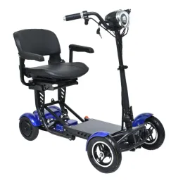 Scooters de mobilidade de 4 rodas para Seniros dobrando com assentos destacáveis Motor duplo 250w Bike de scooter elétrica 36V para adultos 18km/h