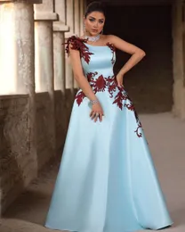 2023 Nov Aso Ebi Arabic Light Sky Blue A-line Mother Of The Bride Dresses Lace Satin Evening Prom Formal Party Birthday Celebrity Mother Of Groom Gowns Dress ZJT021