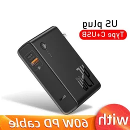 Freeshipping Güç Bankası Şarj Cihazı 10000mAh 45W USB C PD Hızlı Şarj 2, Xiaomi Hjknl için IP 11 Pro Dizüstü Bilgisayar için Bir Şarj Alanı olarak 1 Şarj Cihazı