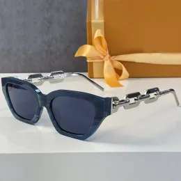 226 Classic Fashion ASSES Z1474E Металлические дужки Дизайнерские женские солнцезащитные очки для весеннего и летнего отдыха на пляже и на цепочке с цепочкой UV400, коробка для переноски