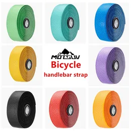 Bike Handlebars Components MOTSUV Road Bicycle Soft Handle Adhesive Tape Professional Shock Absorbing and Anti Vibration Strap Accessories 231114