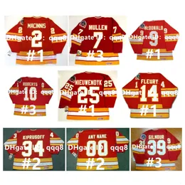 SJ Vintage CCM Hockey Jersey Al Innis Miikka Kiprufoff Joe Mullen Lanny McDonald Hakan Loob Jarome