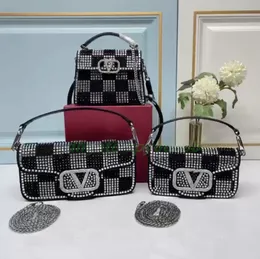 7A Borsa di design di alta qualità Borsa a tracolla da donna Borsa a tracolla di alta qualità Borse con strass in denim Borsa a tracolla a tracolla con motivo a lettera alla moda-V spedizione gratuita