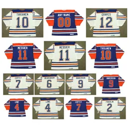 Sl Oilers Пол Коффи CCM Hockey Jersey Edmonton Lee Fogolin Кевин Лоу Джефф Бьюкбум Гленн Андерсон Эса Тикканен Марк Месси Адам