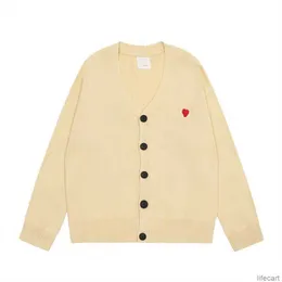 Herren AM I Paris Modedesigner Strickpullover Strickjacke mit besticktem Herz Coeur Love Strickpullover Amisweater Shirts Sweat AMIs YVHU