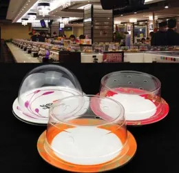 Other Dinnerware Plastic Lid For Sushi Dish Buffet Conveyor Belt Sushis Reusable Transparent Cake Dishes Cover Restaurant Accessories