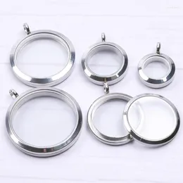 Подвесные ожерелья круглое медальон для женщин мужские аксессуары клетки плавающее колье модные ювелирные украшения