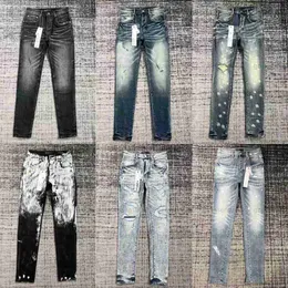 Denimbyxor designer jean män svart avancerad högkvalitativ rak design retro streetwear casual trepants designers lila joggar byxa