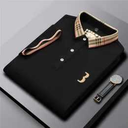 Projektanci koszule polo designer t shirt haft haft haft solidny kolor lapelki polo podwiązanie do druku najlepsza jakość odzieży Cotom Tees Polos Plus Size Badge
