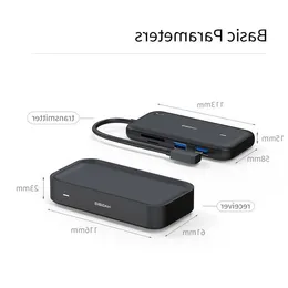 Transmissor de display sem fio Hagibis com hub USB-C de latência ultrabaixa empresarial HD-MI Dongle Smart Cast 4K Kgxwj