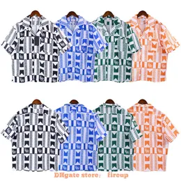 Designer modekläder Mens Tees Tshirt Rhude Spring/Summer New Letter Digital Printing T-shirt Loose Casual American BR Short Sleeve Shirt Men Women