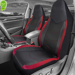 Ny Universal 2 Front Sports Car Seat Covers Breattable Mesh Fabric Carbon Fiber Texture Sitt Cushion Fit Car SUV Van Racing Seat