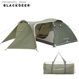 Tendas e abrigos Blackdeer Expedition Camping Tent Um quarto Uma sala de estar para 3-4 pessoas 210D Oxford PU3000 mm Caminhadas Trekking Tent Q231117