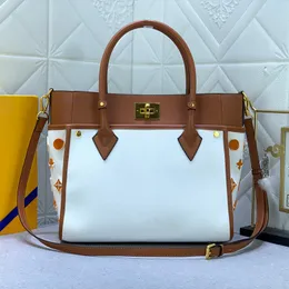 Mode crossbody designer väskor axel brun blomma väska