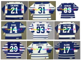 Mats Sundin Doug Gilmour Maple CCM Trowback Leafs Hóquei Jersey Gary Roberts Johnny Bower Felix Potvin Frank Mahovlich Dave Keon Tie Domi Wendel Clark Size S-4xl