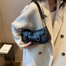 Evening Bags Fashion Leather Shoulder Armpit Bag For Women 2023 Tend Female Simple Small Pocket Design Underarm Handbags And Purses