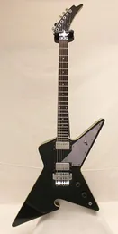 Raro culpado transparente preto Dimebag Darrell guitarra elétrica Floyd Rose Tremolo Bridge Locking Nut Whammy Bar Humbucker Pickups Chrome Hardware