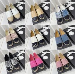 Casual Shoes Tweed Fisherman Shoes Classic Designer Flats Shoes Flats Women Oxfords Leather Sneakers Femme Luxury Designers Loafers quiltade Espadrilles Shoes