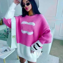 New Woolen Sweater Women's Casual Loose Knitted Sweater Short Mini Dress Warm Coat