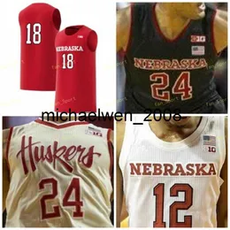 Mich28 NCAA College Nebraska Cornhuskers 농구 저지 34 Thorir Thorbjarnarson 45 Brady Heiman 42 Dave Hoppen 22 Stu Lantz 10 Tyronn Lue