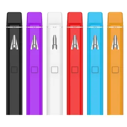 E papierosy wstępne jednorazowe pióra Vape 2 ml strąki grube olejem długopis 350 mAh Bateria dolna LED LED LIDY Puste zbiorniki Ecigs Waporyzator Zestawy rozruszające