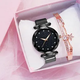 ساعة معصم 2023 WATCURY DAIMOND WANDERS للسيدات Starry Sky Clock Clock Female Quartz Wrist Watch Relogio Feminino Zegarek
