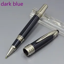 Stylo haute bureau bleu foncé métal cadeau qualité/bille fontaine encre JFK papeterie rouleau écrire stylos à bille Promotion Gtfue