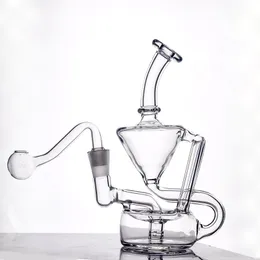 Venda quente Hookah Glass Water Pipe Bong Dabber Rig Recycler Water Bongs 10mm Feminino Ash Catcher Bong com Masculino Tubo de Queimador de Óleo de Vidro e Tigela