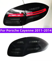 LED-flödande bakljusmontering för Porsche Cayenne 2011-2014 Bakre gatuljus Bilsignalbroms Omvänd bakljus