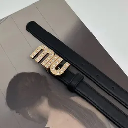 New waistband miu double-sided top layer cowhide pure copper needle buckle, versatile for business and leisure, high-end trend