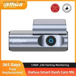 자동차 DVR DAHUA M6 대시 카메라 1296P WIFI 139 앵글 자동차 레코더 충돌 AI 음성 제어 야간 비전 360 회전 렌즈 대시 캠 Q231115