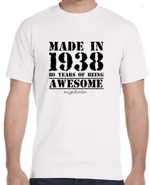 1938'de yapılan erkek tişörtleri 80 yıl harika olmak - erkekler 80. doğum günü t -shirt varış tees hediye baskı hip hop tişört