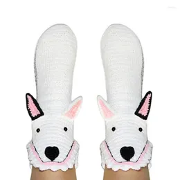 Women Socks Lolita Kawaii Fall Winter Warm Stockings 3d Novelty Dog Wide Mouth Mouth Crew Clothing Y2K Accessory Kvinnlig underkläder