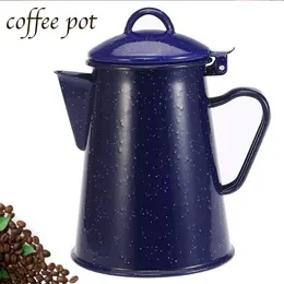 Café Pots Pot esmalte chaleira de alta qualidade Hand Teapot Tule de casa Decoração de casa Brewing sobre fogão e fogo 230414